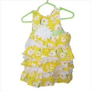 💚 Yellow Daisy Dress with Bloomers